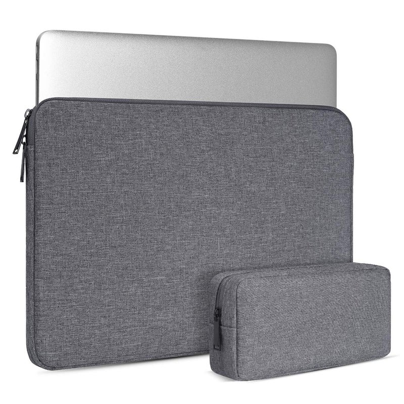 iKammo 15.6 16 Inch Laptop Case for Dell Inspiron, ASUS VivoBook 15/Chromebook/Zenbook 15.6, HP Envy/Pavilion Notebook Sleeve Bag with Small Case, Grey - Image 1